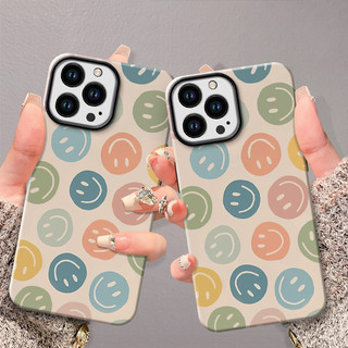 Ốp điện thoại hình mặt cười đầy màu sắc 2 trong 1 Apple 17 / 16 iPhone 15 Pro Max Phim mới 14 / 13 Sáng tạo 12 / 11 Pro Max 7 / 8 Plus Vỏ điện thoại bóng hai lớp