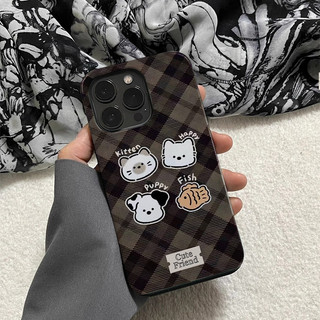 Ốp Điện Thoại 2 Trong 1 Người Bạn Dễ Thương Apple 17 / 16 iPhone 15 Pro Max Phim Mới 14 / 13 Sáng Tạo 12 / 11 Pro Max 7 / 8 Plus Ốp Điện Thoại Bóng Hai Lớp