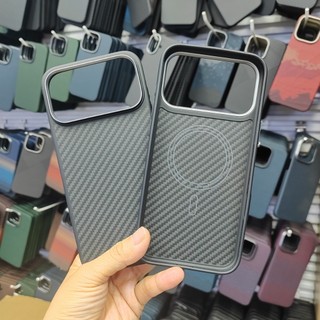 Từ Tính Nguyên Chất Aramid Sợi Carbon Ốp lưng iPhone 17 Pro Max 17 Air TPU Edge Sạc Không Dây Vỏ Chống Sốc Ốp Lưng