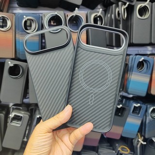 Từ Tính Nguyên Chất Aramid Sợi Carbon Ốp lưng iPhone 17 Pro Max 17 Air TPU Edge Sạc Không Dây Vỏ Chống Sốc Ốp Lưng