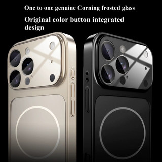 Ốp Lưng iPhone 13 14 15 16 Pro Max Nâng Cấp Thành 17 Pro Max - Kính Cứng Lưng Mờ Chống Sốc Nam Châm Bảo Vệ