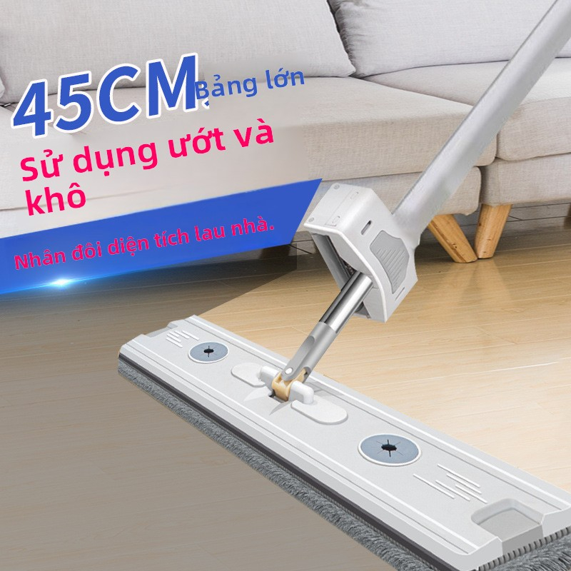 Chổi Lau Nhà Giặt Không Cần Tay Thần Kỳ - Khô Ướt 2 Trong 1 - Lau Sạch Hiệu Quả - Cho Người Lười