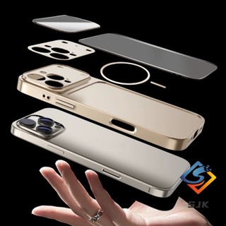 【Thay đổi ngay lập tức thành 17 Series】p Lưng Ốp Lưng iPhone 13 14 15 16 Pro Max Thay Thế 17 Pro Max Vỏ cứng từ tính Vỏ kính chống sốc