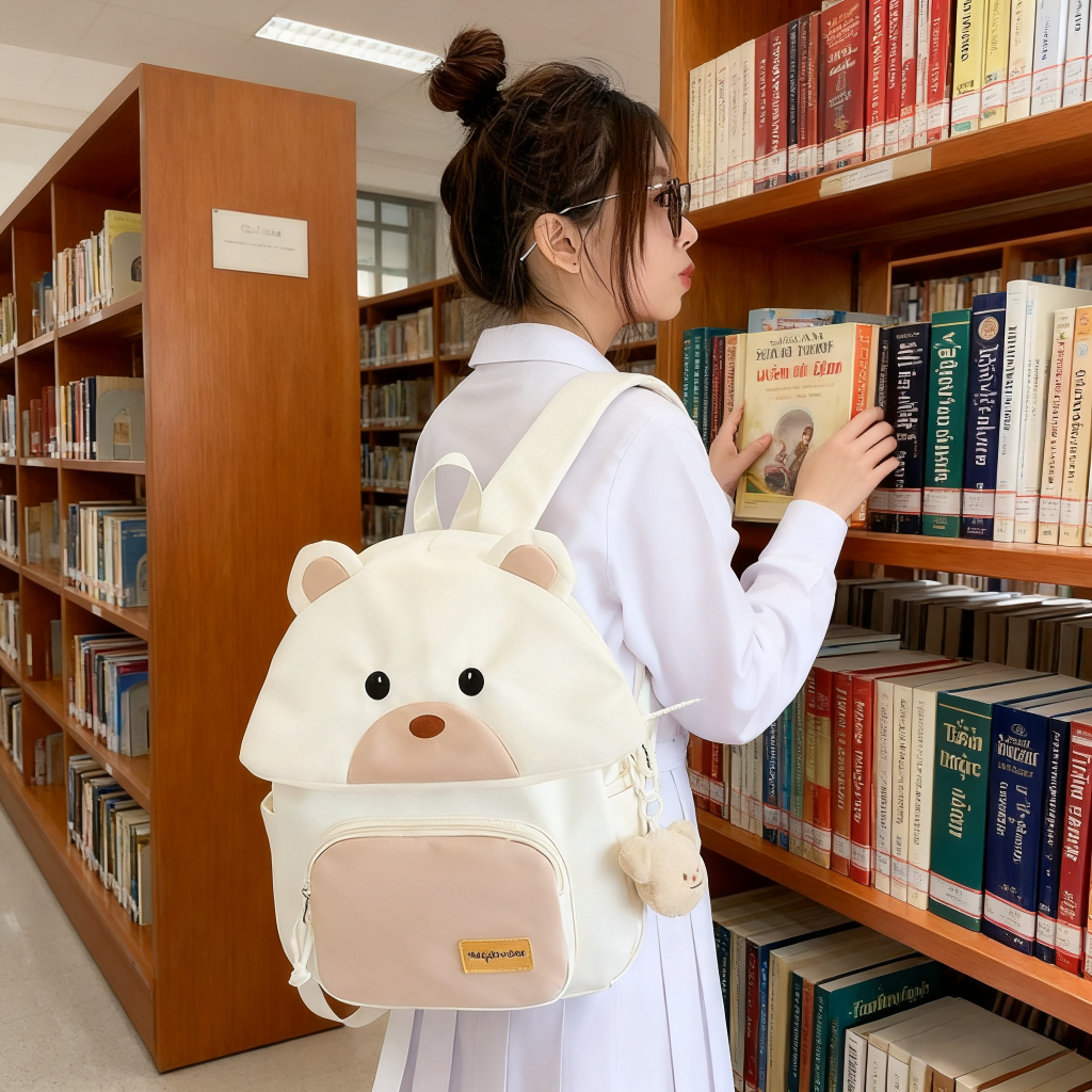 Cặp đeo vai mẫu mới 2025 thiết kế ít gặp - Dễ thương dung tích lớn, phong cách đơn giản nữ sinh dùng đi học/di chuyển