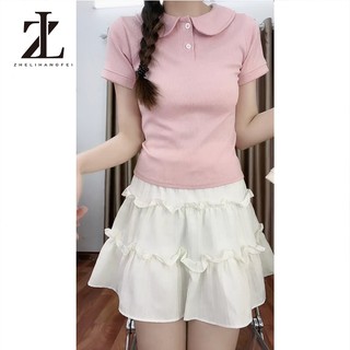 ZHELIHANGFEI Chân váy ngắn 3 tầng kẹp mí nữ - Short skirt đầm kiểu tenis thiết kế 2 lớp nhiều màu hàn quốc
