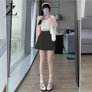 ZHELIHANGFEI Chân váy ngắn 3 tầng kẹp mí nữ - Short skirt đầm kiểu tenis thiết kế 2 lớp nhiều màu hàn quốc