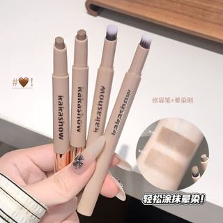 Chì Tạo Khối Màu Nâu KAKASHOW Có Cọ - Công Thức Lì Tự Nhiên Cấp Ẩm,Chống Nước & Chống Trôi, Bật Khối 3D Mượt Mà Cho Đường Nét Sắc Nét C568