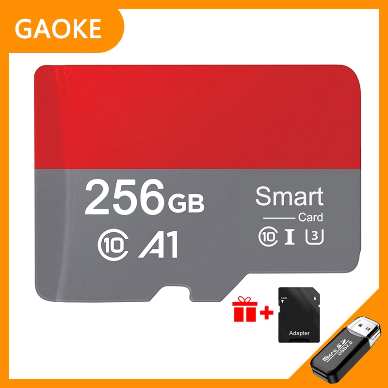 [Khuyến mãi] Thẻ nhớ SD thu nhỏ 32GB / 64GB / 128GB / 256GB / 512GB / 1TB Classe 10 Thẻ nhớ Flash tốc độ cao, Bộ chuyển đổi SD miễn phí, Tương thích với điện thoại di động / Máy tính / Máy ảnh SLR / Thiết bị giám sát CCTV