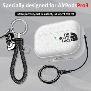 Hộp đựng tai nghe họa tiết vải thiều cho AirPodsPro3 2025 Vỏ bảo vệ tai nghe mặt Bắc Phong cách mới cho Vỏ bảo vệ tai nghe AirPodsPro4 Tương thích với Vỏ AirPodsPro Vỏ AirPods2gen