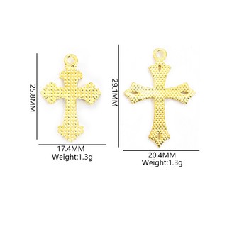 10 chiếc Kim cương giả Pop Châu Âu và Mỹ khảm Quyến rũ chéo tinh tế cho DIY Phong cách Baroque Vòng cổ Bông tai Móc khóa và Phụ kiện Lolita - Lý tưởng để trang điểm thời trang hàng ngày