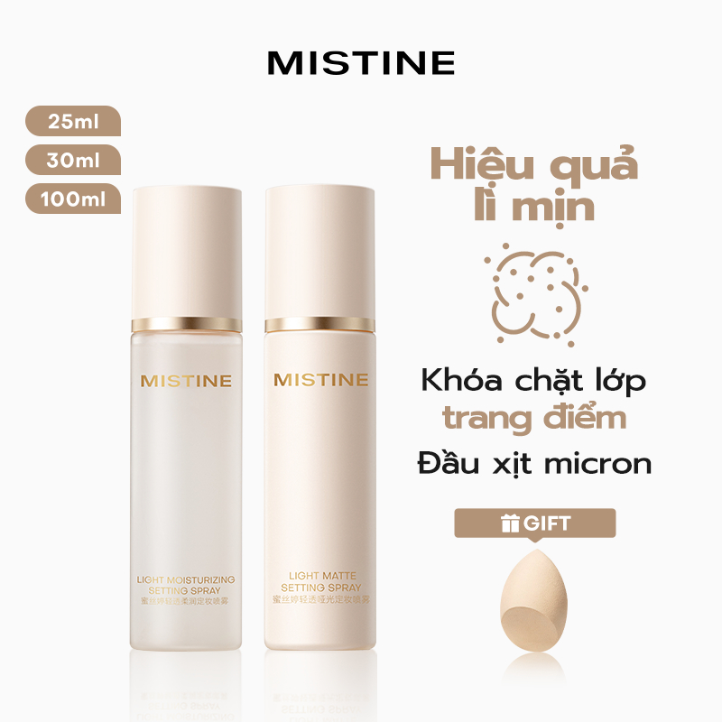 xịt khoá makeup Mistine xịt khoá nền 100ml/30ml Hiệu quả lì mịn