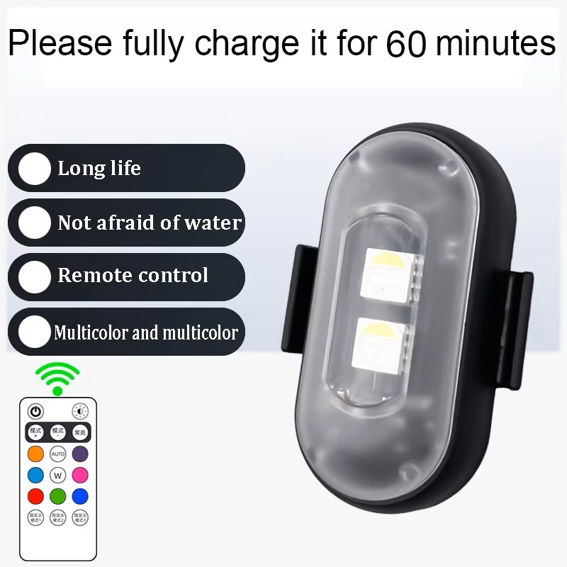 Đèn LED ô tô điều khiển từ xa không dây ECILY 2 / 4 / 6, Đèn cảnh báo ô tô đa chế độ, Đèn trang trí cho ô tô, Phụ kiện ô tô