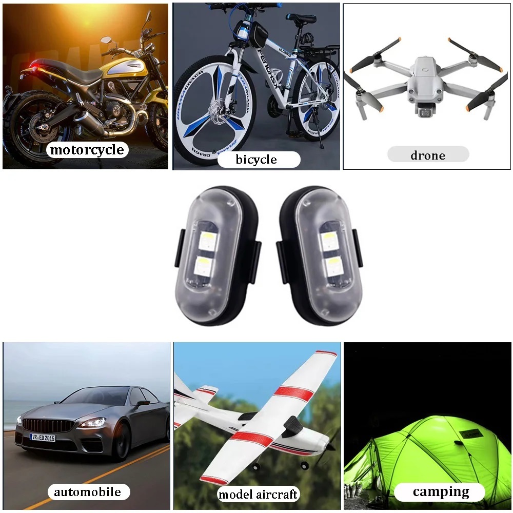 Đèn LED ô tô điều khiển từ xa không dây ECILY 2 / 4 / 6, Đèn cảnh báo ô tô đa chế độ, Đèn trang trí cho ô tô, Phụ kiện ô tô