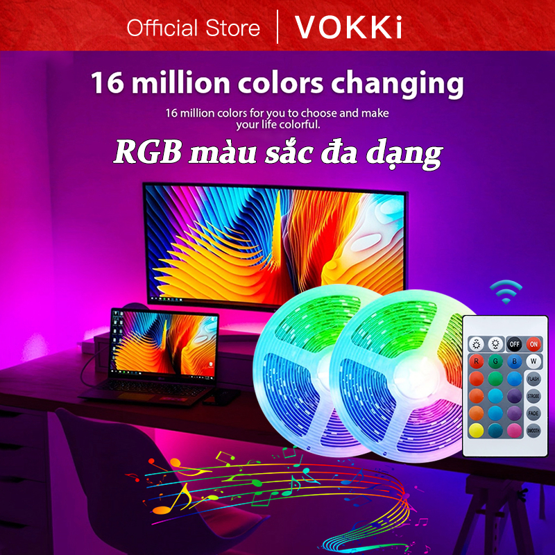 16 triệu màu-Dải đèn LED 20M Đèn LED USB 5050 LED RGB Dải đèn LED băng ...