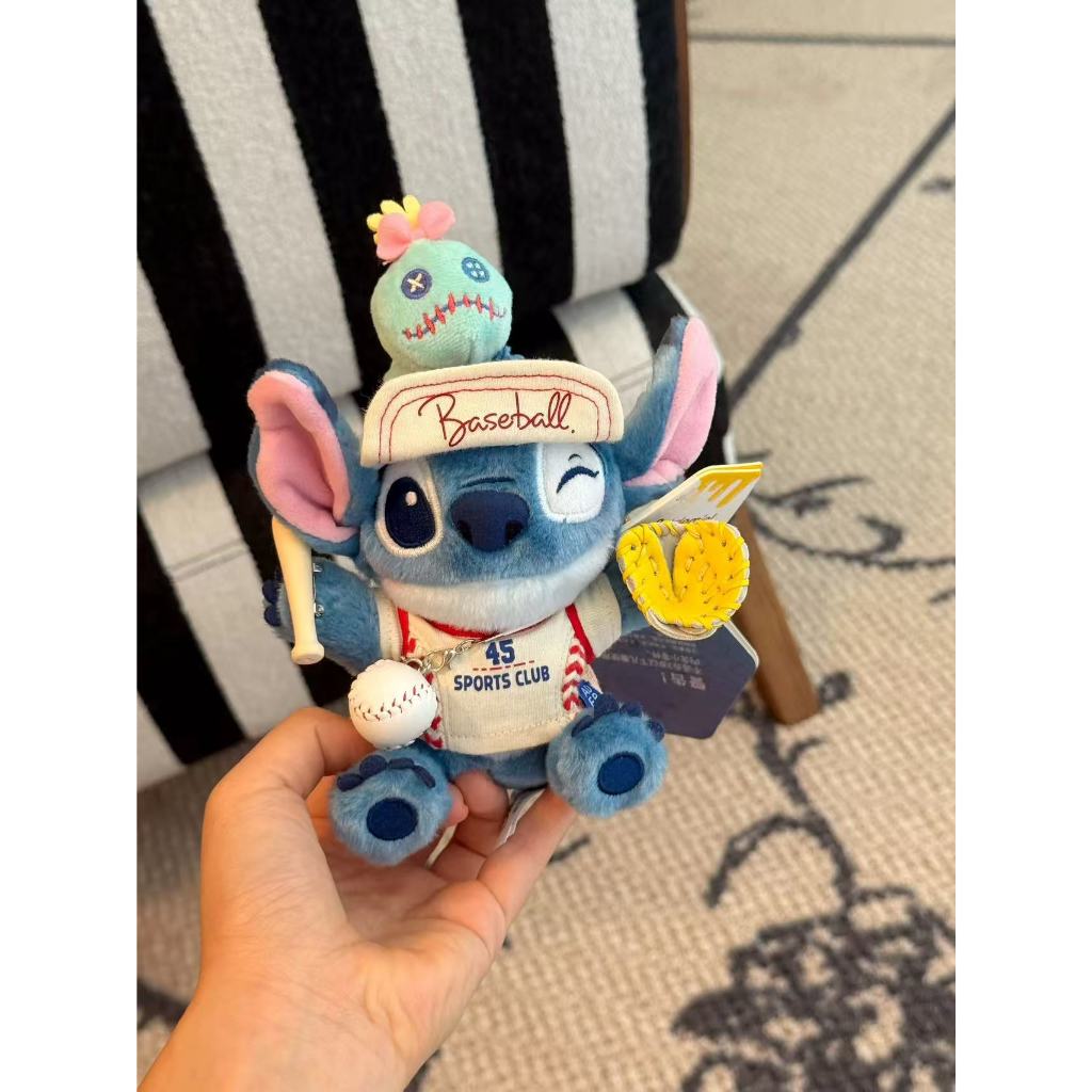 [Aria] Túi đồ chơi sang trọng hoạt hình Stitch cầu lông treo đồ trang trí ô tô cho bạn gái Quà tặng sinh nhật