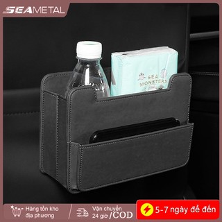 SEAMETAL Xe Ô Tô Có Thể Gập Lại Da Thùng Rác Nội Thất Lưu Trữ Người Tổ Chức Seatback Treo Nhiều Túi Cửa Ô Tô Hộp Bảo Quản Phụ Kiện