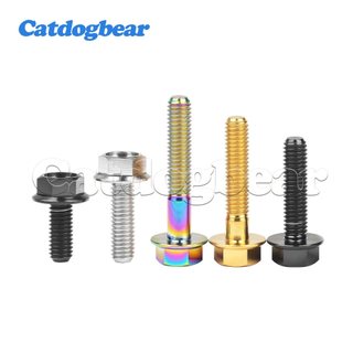 Catdogbear Xe Máy Vít Titan Sửa Đổi M6x10 / 15 / 20 / 25 / 30 / 35mm Đầu Mặt bích DIN6921