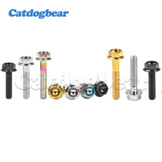 Catdogbear Xe Máy Vít Titan Sửa Đổi M6x10 / 15 / 20 / 25 / 30 / 35mm Đầu Mặt bích DIN6921