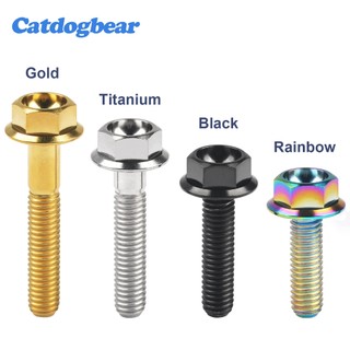 Catdogbear Xe Máy Vít Titan Sửa Đổi M6x10 / 15 / 20 / 25 / 30 / 35mm Đầu Mặt bích DIN6921