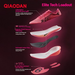 Qiaodan Feiying PB4 Giày chạy bộ nữ Marathon chuyên nghiệp Tấm Carbon Rebound BM22240299
