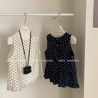 Áo sơ mi không tay voan dáng rộng phong cách Hàn Quốc dành cho nữ