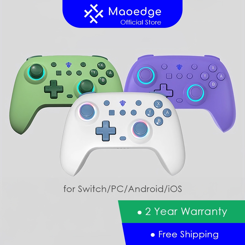Bộ điều khiển trò chơi không dây Maoedge có cần điều khiển Hall Tay cầm chơi Game Bluetooth cho Nintendo Switch PC Android iOS Bộ điều khiển