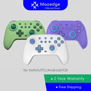 Bộ điều khiển trò chơi không dây Maoedge có cần điều khiển Hall Tay cầm chơi Game Bluetooth cho Nintendo Switch PC Android iOS Bộ điều khiển