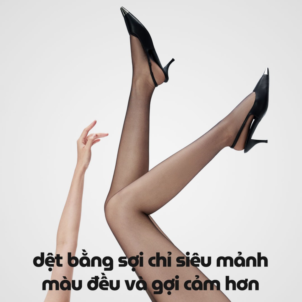 quần tất đen siêu mỏng chống xước che khuyết điểm tôn chân chống nắng sexy big size 0d 10d okeyokey