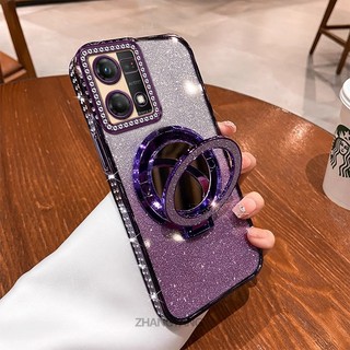 Ốp Lưng Cho OPPO Reno 7 4G Reno 8 4G Mạ Điện Chống Sốc Với Kim Cương Sang Trọng Thiết Kế Thẩm Mỹ Vỏ Mềm Có Hiệu Ứng Gương