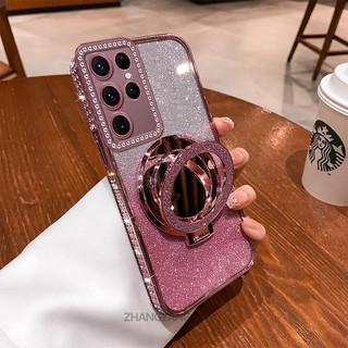 Ốp Lưng Dành Cho Samsung S22 S22 Plus S22 Ultra Mạ Điện Chống Sốc Với Kim Cương Sang Trọng Thiết Kế Thẩm Mỹ Vỏ Mềm Có Hiệu Ứng Gương