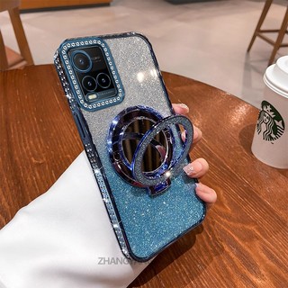 Ốp Lưng Cho VIVO Y21 Y21s Y21a Y21t Y33s Vỏ Điện Thoại Chống Sốc Mạ Điện 4G Với Kim Cương Sang Trọng Thiết Kế Thẩm Mỹ Vỏ Mềm Có Hiệu Ứng Gương