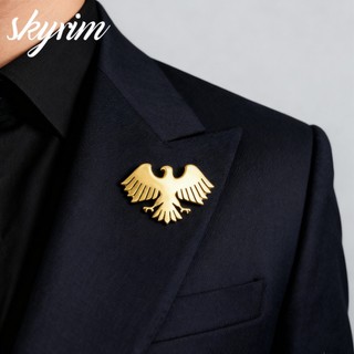 SKYRIM Golden Syria Eagle of Saladin Trâm 30MM Phù hợp với phụ kiện dành cho nam Quà tặng [Còn hàng ngay]