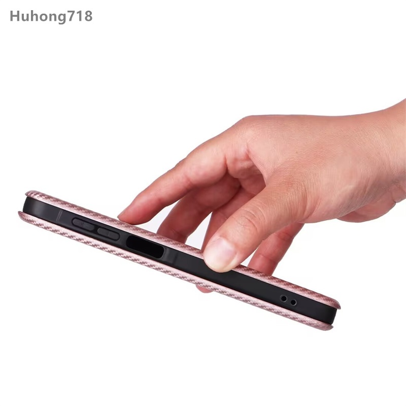 Ốp Điện Thoại Chống Sốc Lật Hạt Sợi Carbon Cho Fujitsu F-01L F-41A F-41B F-42A F-51A F-51C F-51B F-51E F-51F F-52A F-52B F-52E F-53E Khe Cắm Thẻ Giá Đỡ Bảo Vệ Bao da