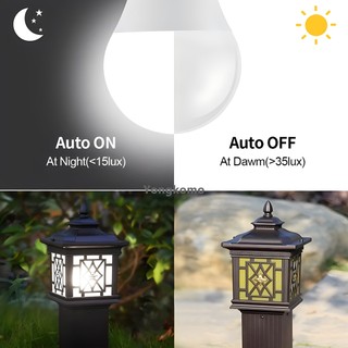 Bóng đèn cảm biến LED E27 12W 9W 5W Dusk to Dawn Bóng đèn thông minh AC85V-265V Đèn ngủ ban ngày Tự động bật / tắt cho cầu thang hành lang