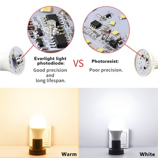 Bóng đèn cảm biến LED E27 12W 9W 5W Dusk to Dawn Bóng đèn thông minh AC85V-265V Đèn ngủ ban ngày Tự động bật / tắt cho cầu thang hành lang