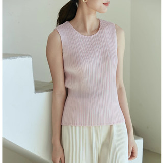 Miyake Áo Thun Nhỏ Top Cao Cấp Xếp Ly - Thoải Mại & Thời Thượng