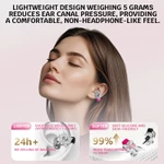 ERDU Tai nghe Bluetooth treo tai mở cho bé gái với bông tai trang sức giá trị cao đẹp mắt quà tặng nghe trang sức — ảnh 3