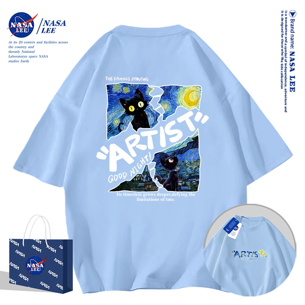 🔥Hàng có sẵn🔥Nasa Khớp Ngắn Tay Nam Nữ Xu Hướng Thời Trang Mùa Hè 2026 Phong Cách Mới Rời Cặp Đôi Nửa Tay