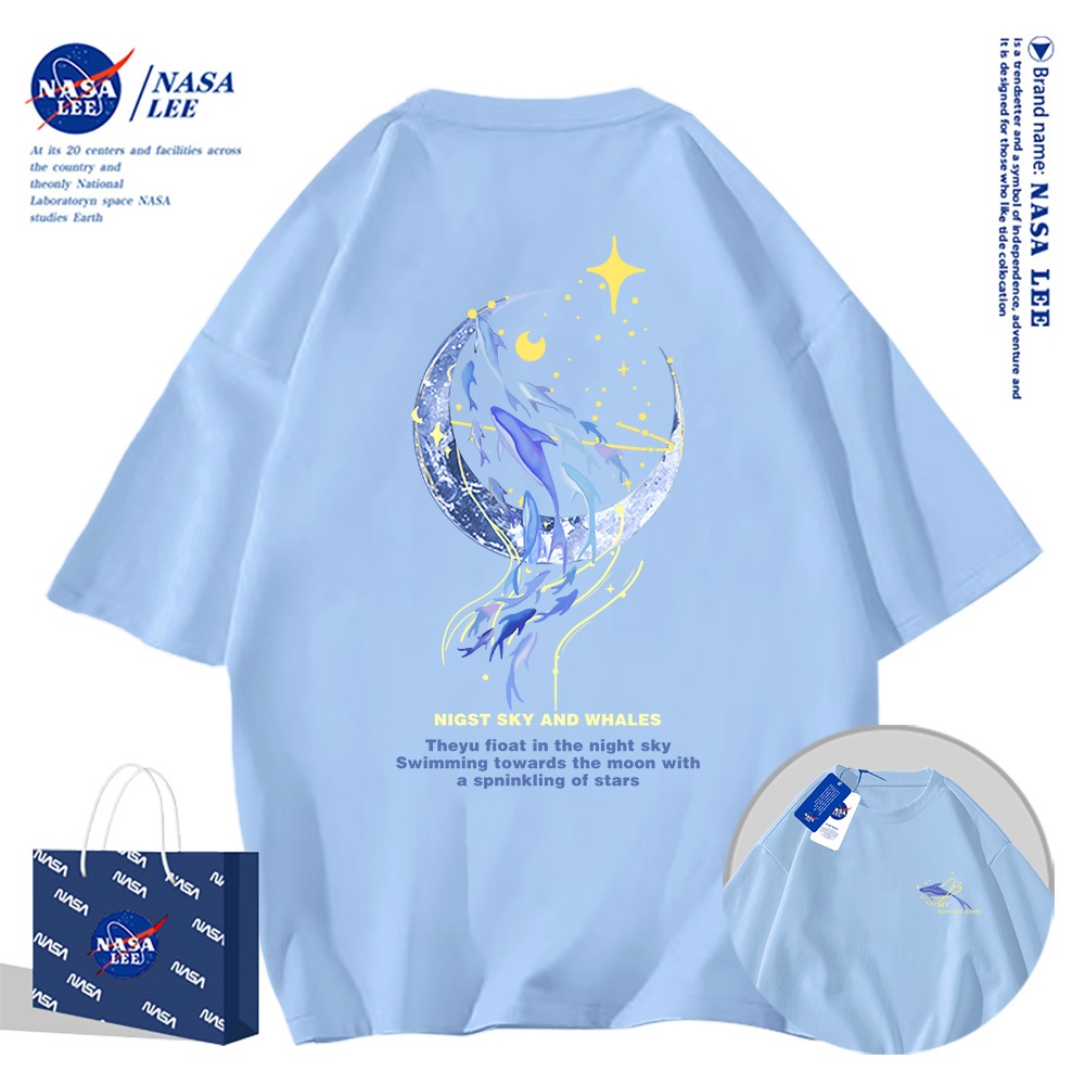 🔥Hàng có sẵn🔥Nasa Áo Thun cotton Tay Ngắn Dáng Rộng Thời Trang Mùa Hè 2024 Cho Cặp Đôi Tay áo ngắn áo thun nam