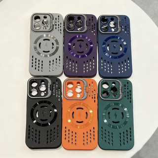 Ốp Điện Thoại Sang Trọng Từ Tính Giá Đỡ Tản Nhiệt Silicon Mềm Ốp lưng Cho iPhone 17 11 15 14 13 12 16 Pro Max 14 / 15Plus 17AIR Ốp lưng