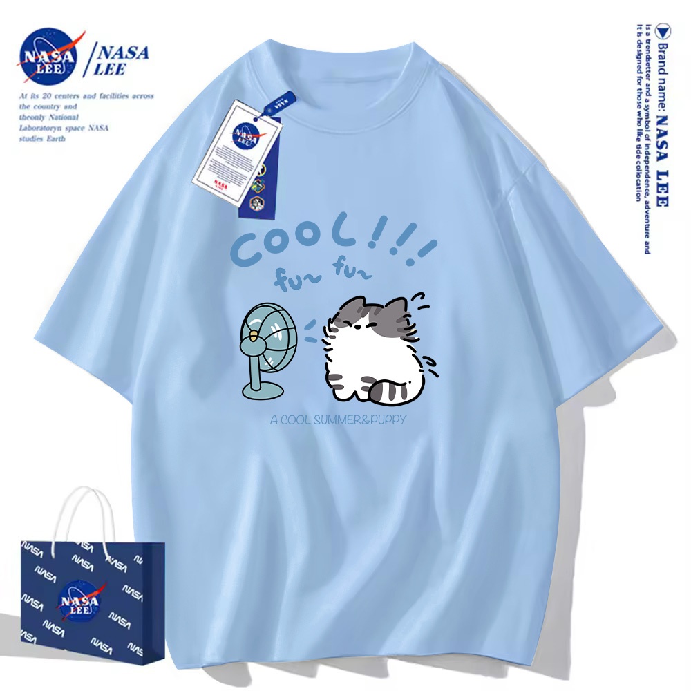 🔥Hàng có sẵn🔥Nasa Khớp Ngắn Tay Nam Nữ Xu Hướng Thời Trang Mùa Hè 2024 Phong Cách Mới Rời Cặp Đôi Nửa Tay