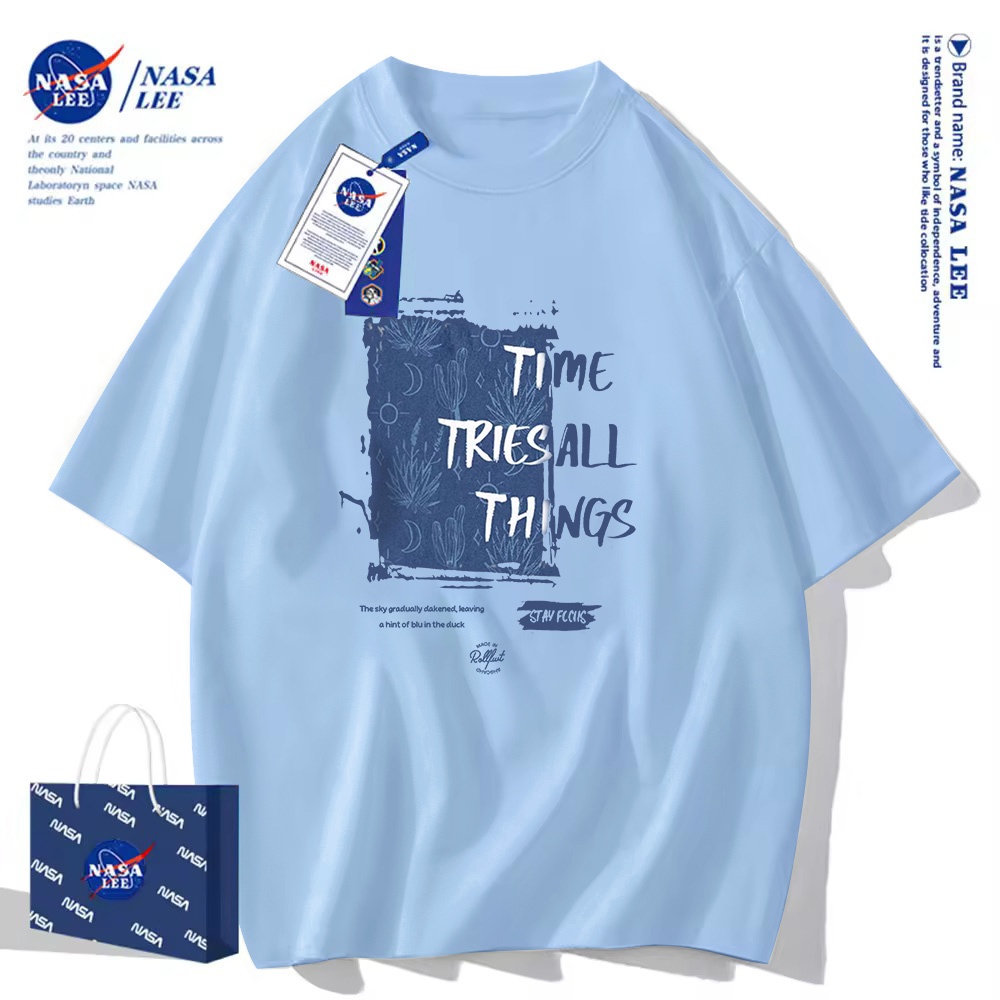 Nasa Khớp Ngắn Tay Nam Nữ Xu Hướng Thời Trang Mùa Hè 2024 Phong Cách Mới Rời Cặp Đôi Nửa Tay
