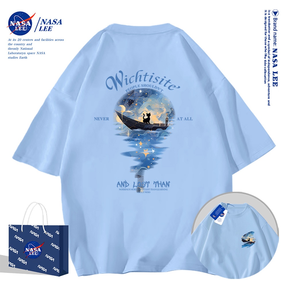 Nasa Khớp Ngắn Tay Nam Nữ Xu Hướng Thời Trang Mùa Hè 2024 Phong Cách Mới Rời Cặp Đôi Nửa Tay