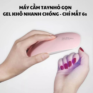 Đèn làm móng Mini 6W UV LED cho sơn Gel sấy móng tay màu hồng trắng di động Cáp USB tại nhà