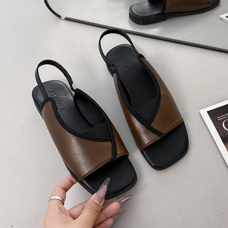 Dép Sandal Nữ Atikota Thời Trang Retro Đa Năng Thoải Mái Nhẹ Dép Thường Ngày