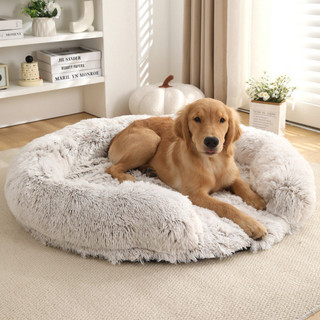 Giường cho chó, Giường Sofa cho thú cưng mềm mại cỡ lớn, Tổ thú cưng ấm áp mùa đông có gối Vỏ có thể tháo rời và Giường mèo chỉnh hình