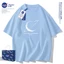 Áo thun NASA，áo thun ngắn tay hành tinh vũ trụ, cotton, dáng rộng, unisex