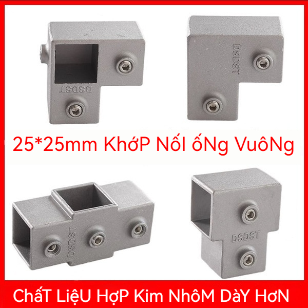 ▲ khớp nối sắt hộp vuông ▲ khớp nối 30x30 Đầu nối ống vuông 20 / 25 / 30mm khớp thép không gỉ mạ kẽm khóa buộc không đục lỗ