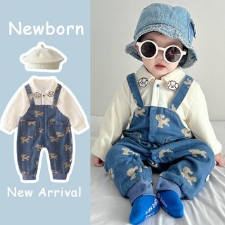 Bé Sơ Sinh Bé Trai Bé Gái Cotton Dễ Thương Mềm Mại Và Thoải Mái Mùa Đông Bò Treo Quần Áo Liền Quần Quà Tặng Giáng Sinh (0-24 tháng)