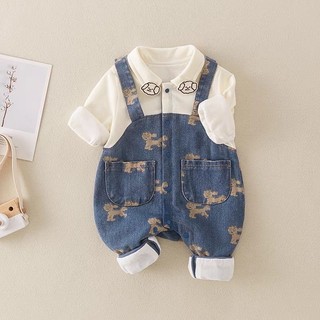 Bé Sơ Sinh Bé Trai Bé Gái Cotton Dễ Thương Mềm Mại Và Thoải Mái Mùa Đông Bò Treo Quần Áo Liền Quần Quà Tặng Giáng Sinh (0-24 tháng)